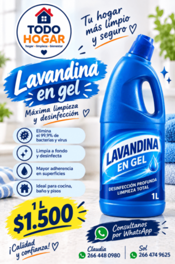 Lavandina en gel
