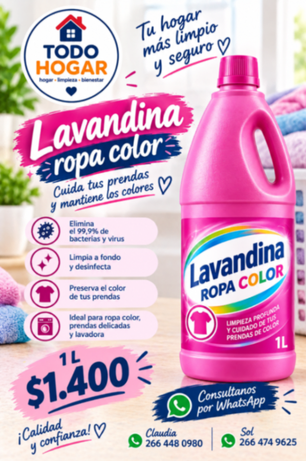 Lavandina ropa color