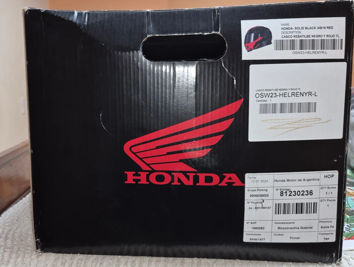 Casco Honda Original  Rebatible negro - imagen 3