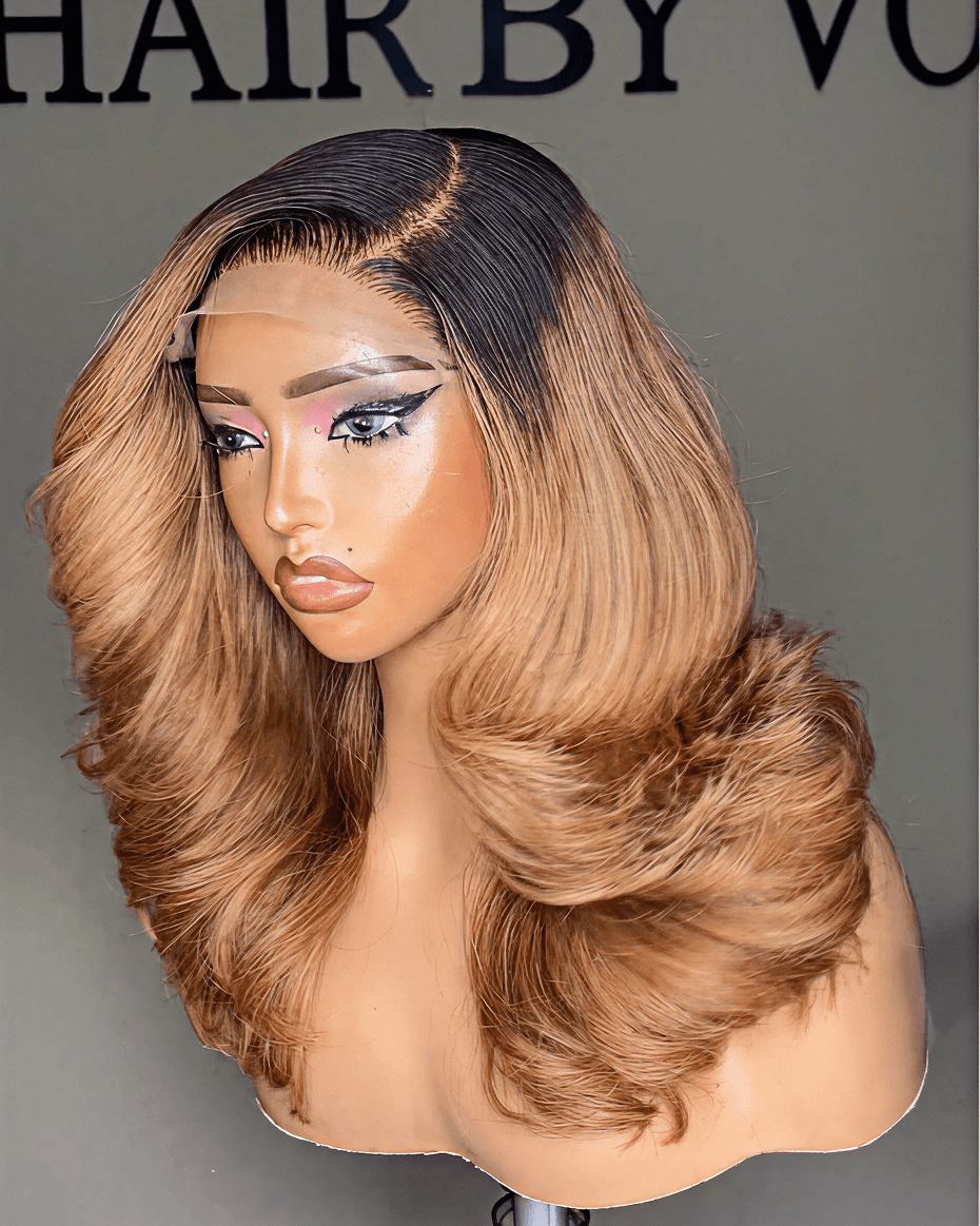 Blonde Dark Roots Wavy