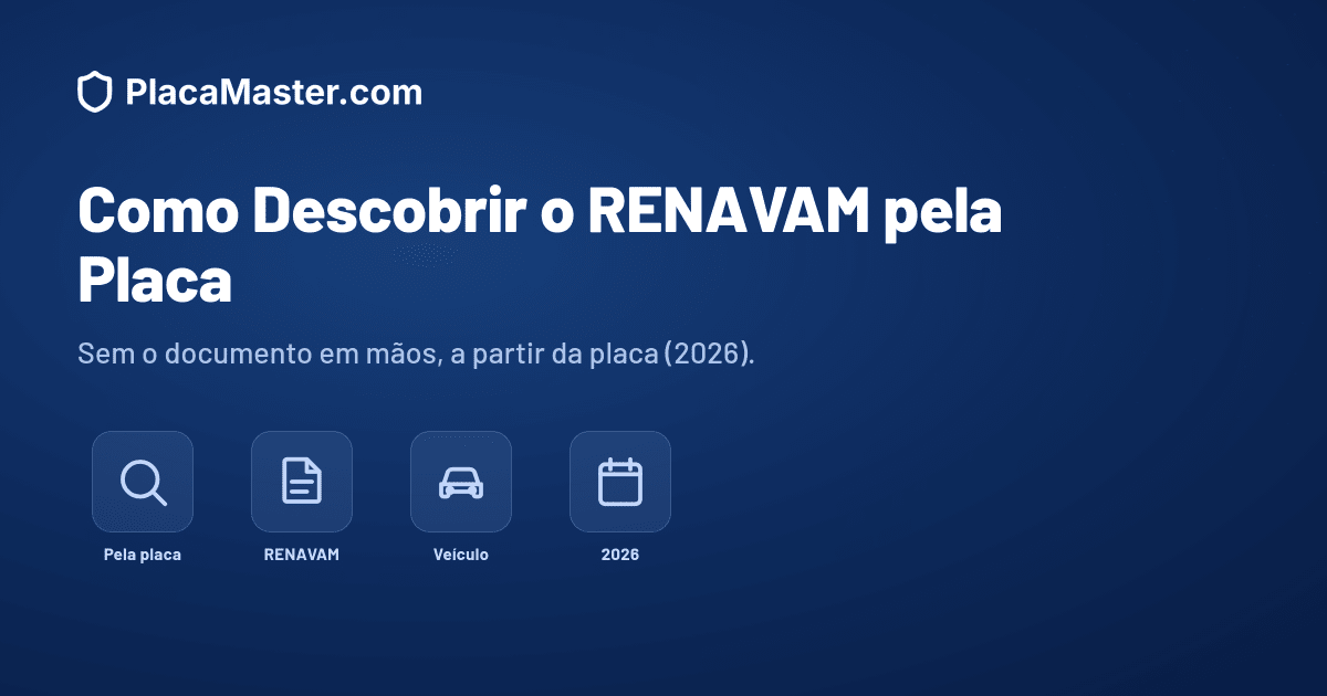 Como Descobrir o RENAVAM pela Placa Sem o Documento (2026)