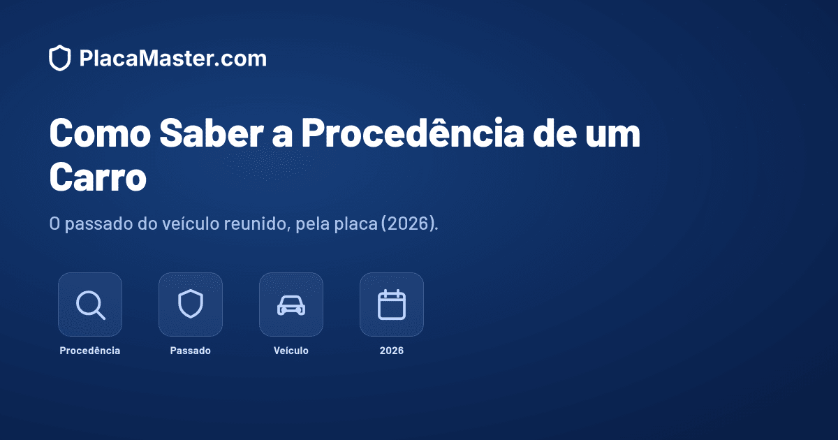 Como Saber a Procedência de um Carro pela Placa (2026)