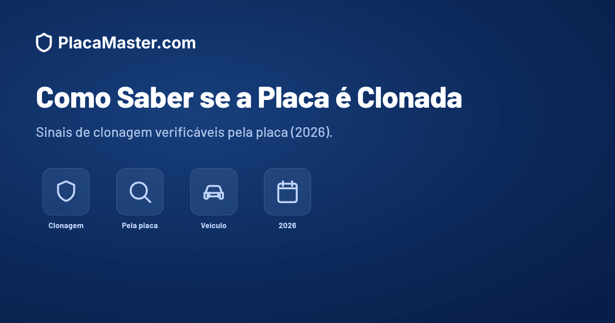 Como Saber se a Placa do Carro é Clonada (2026)