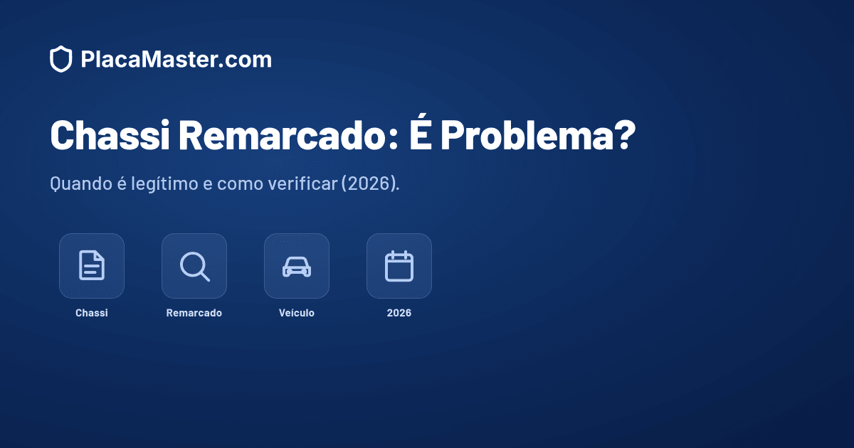 Chassi Remarcado: É Problema ao Comprar? Como Verificar (2026)