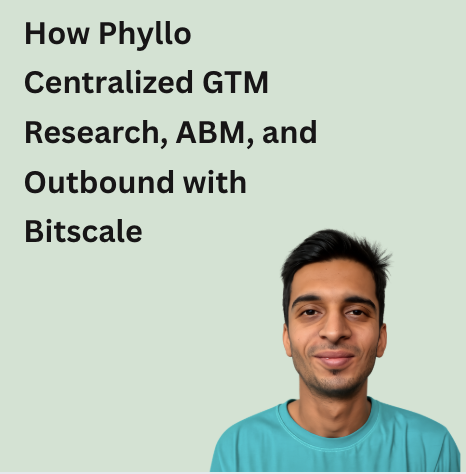 How Phyllo Centralized GTM Research, ABM, and Outbound with Bitscale