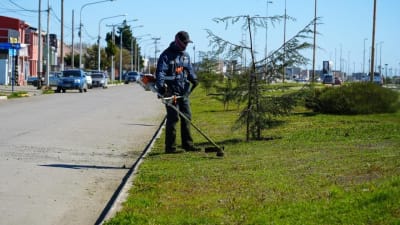 Río Grande se prepara para la temporada estival con tareas de embellecimiento urbano