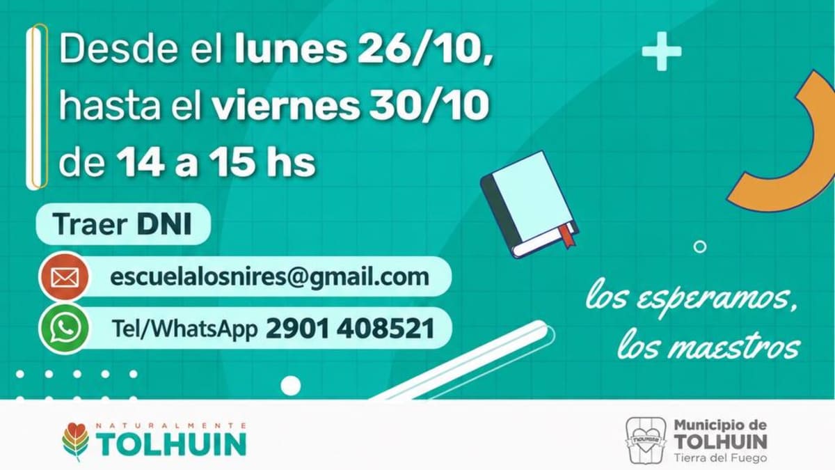 La Escuela Municipal Experimental “Los Ñires” abre las inscripciones externas para el ciclo lectivo 2027