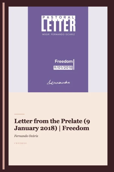 Letter from the Prelate (9 January 2018) | Freedom