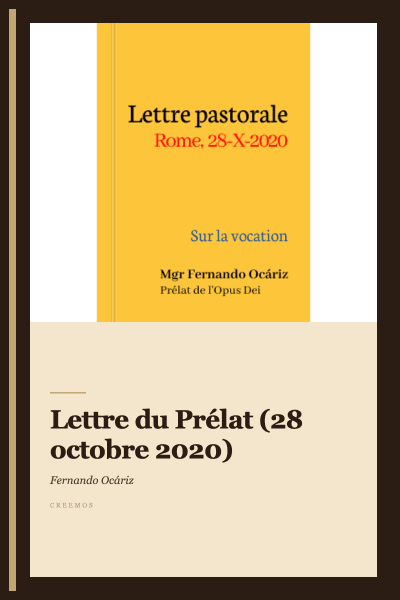 Lettre du Prélat (28 octobre 2020)
