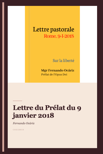 Lettre du Prélat du 9 janvier 2018