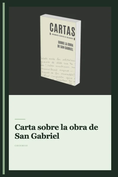 Carta sobre la obra de San Gabriel