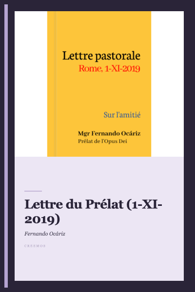 Lettre du Prélat (1-XI-2019)