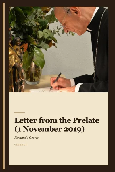 Letter from the Prelate (1 November 2019)