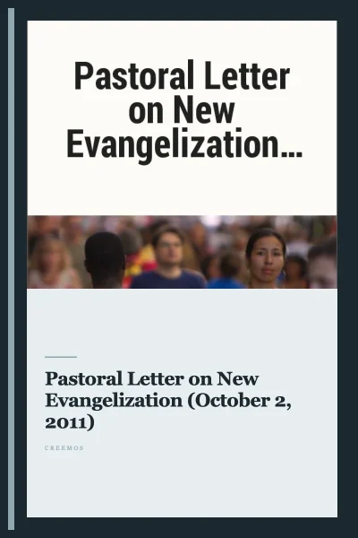 Pastoral Letter on New Evangelization (October 2, 2011)