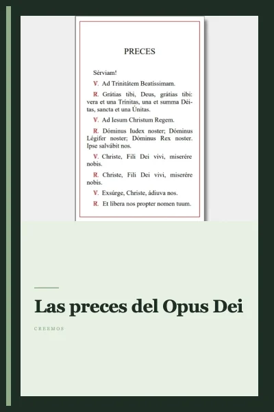 Las preces del Opus Dei
