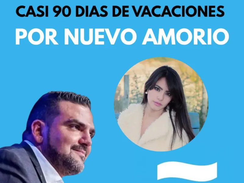 84 días de vacaciones para Walter Vuoto y su nueva novia