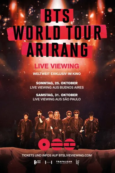 Afiche de BTS World Tour 'Arirang' in Buenos Aires · Cinemas 4 Río Grande