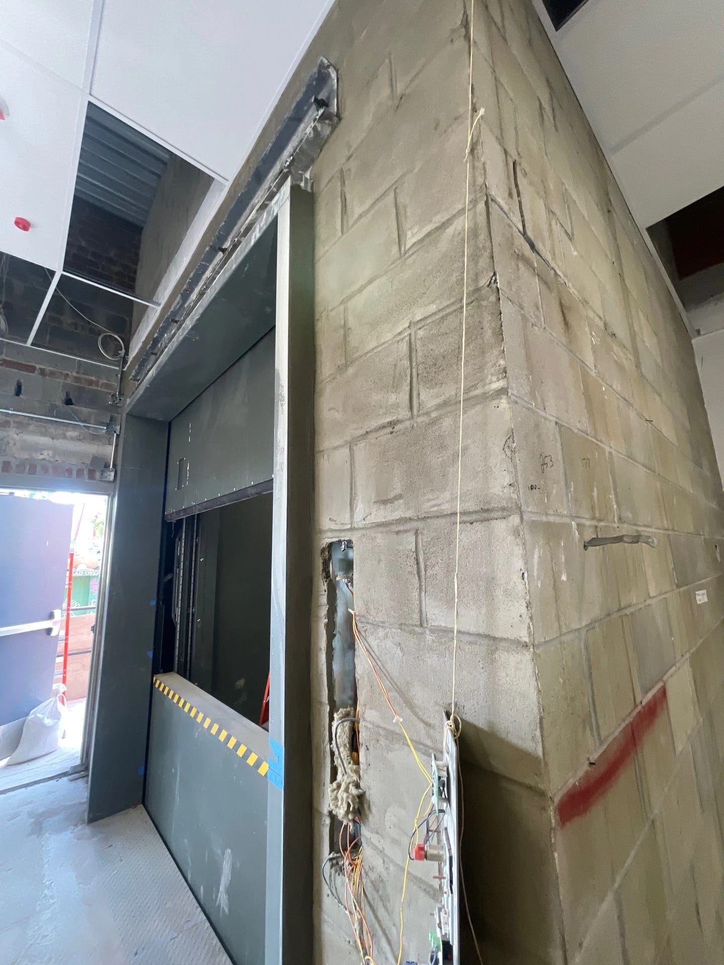 Exterior facade repairs at the Staten Island retail location