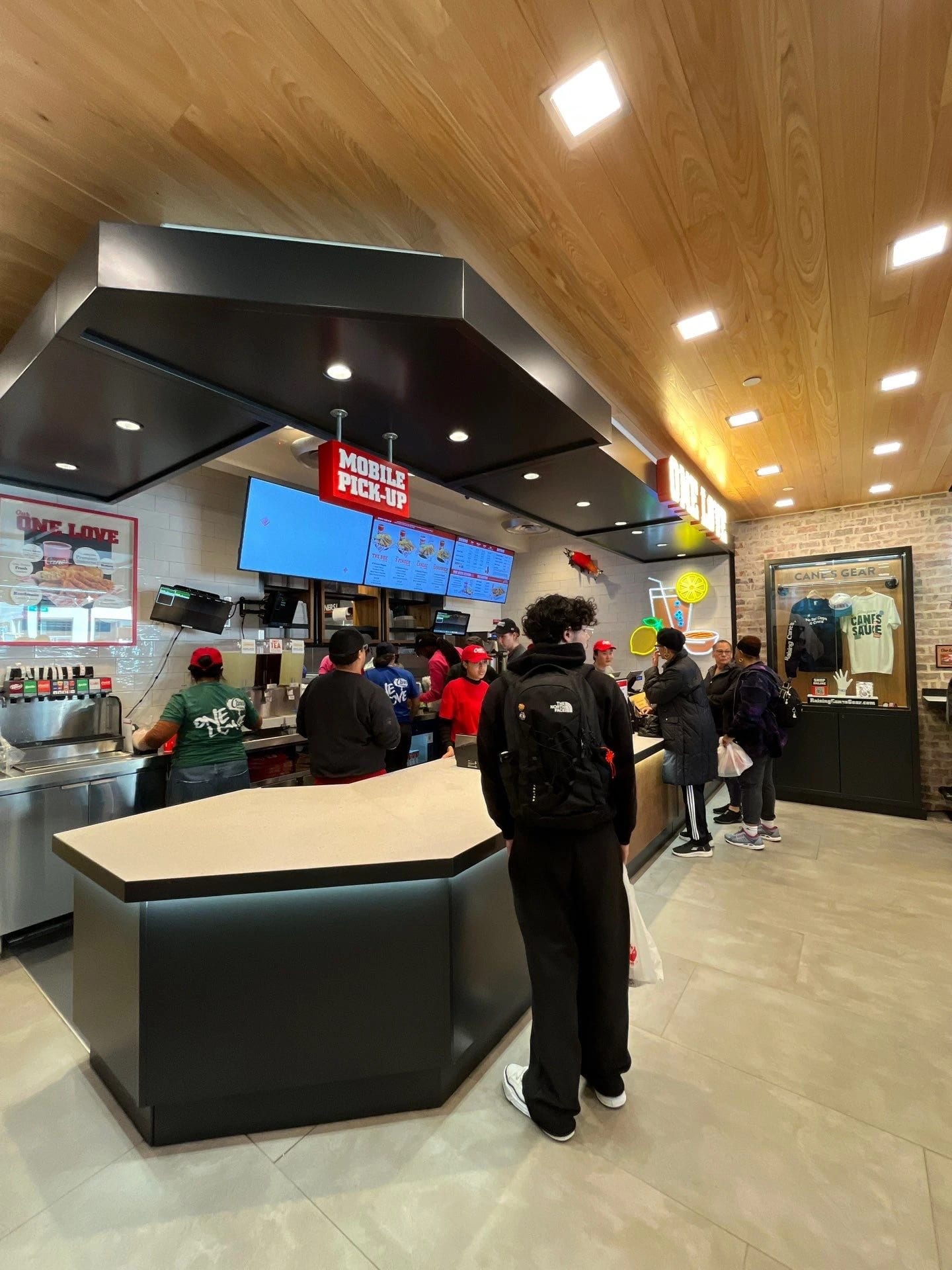 Order counter context at the Forest Hills storefront project