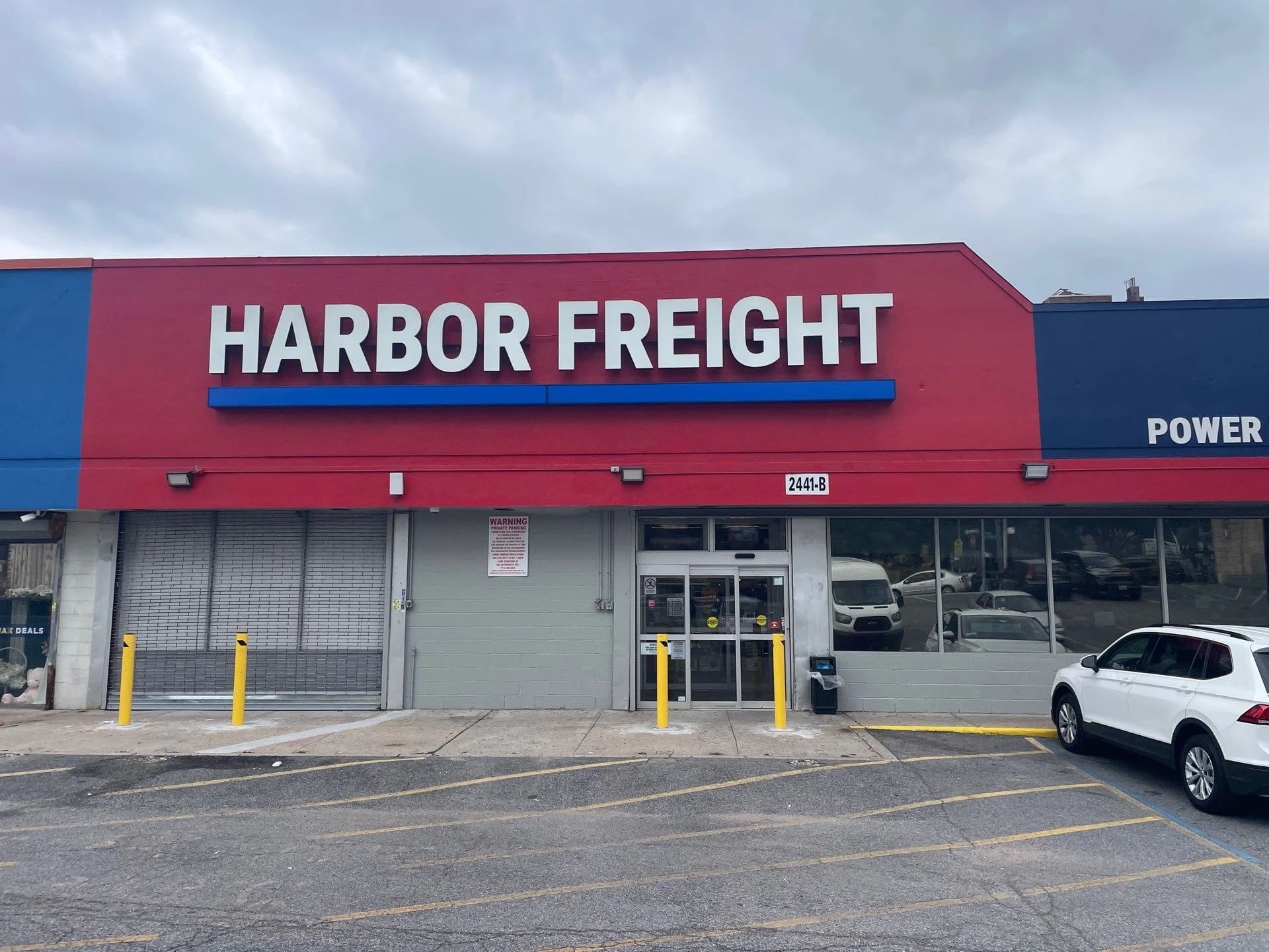 Refreshed Harbor Freight building exterior in the Bronx