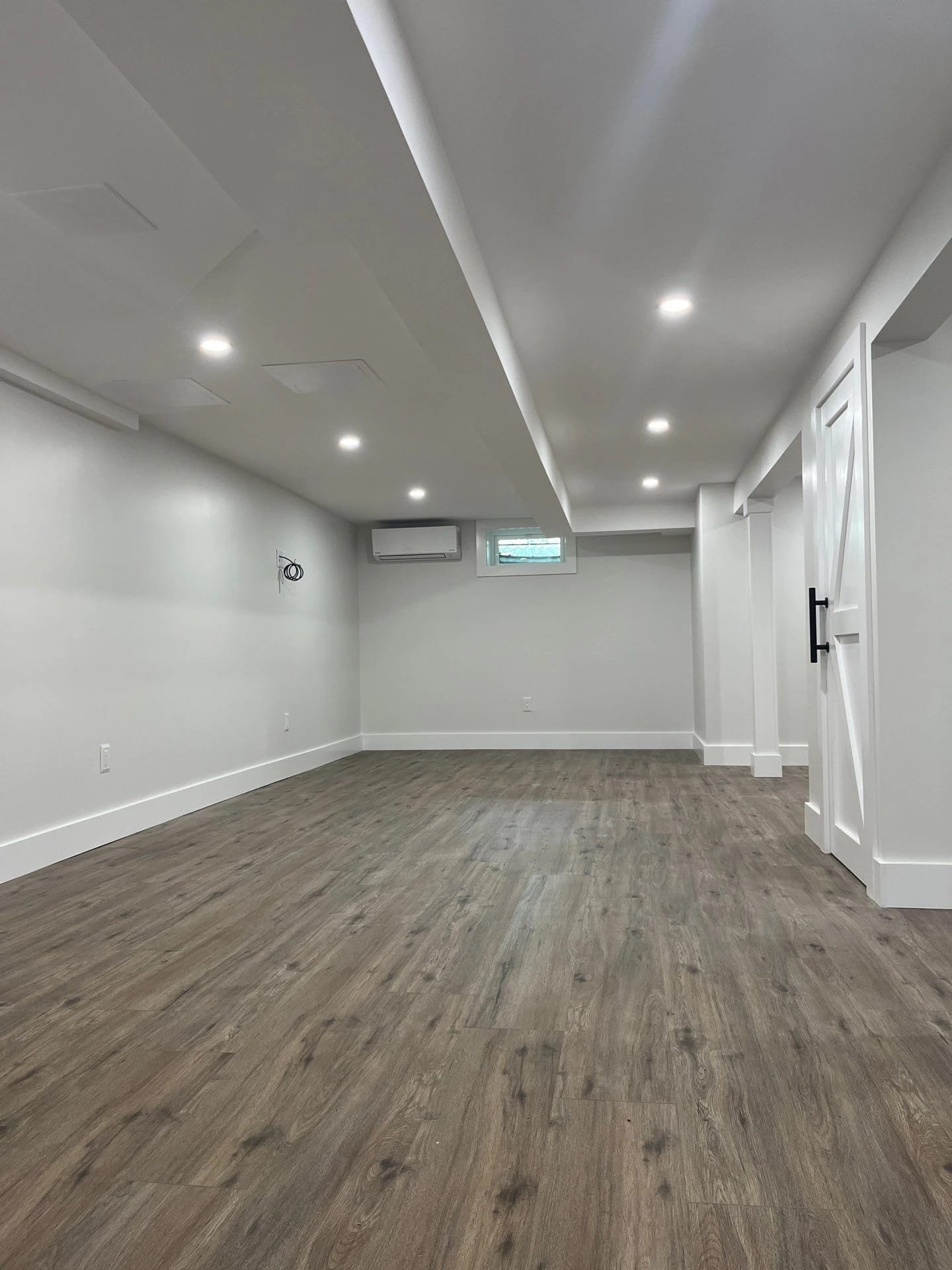 Open finished basement living space
