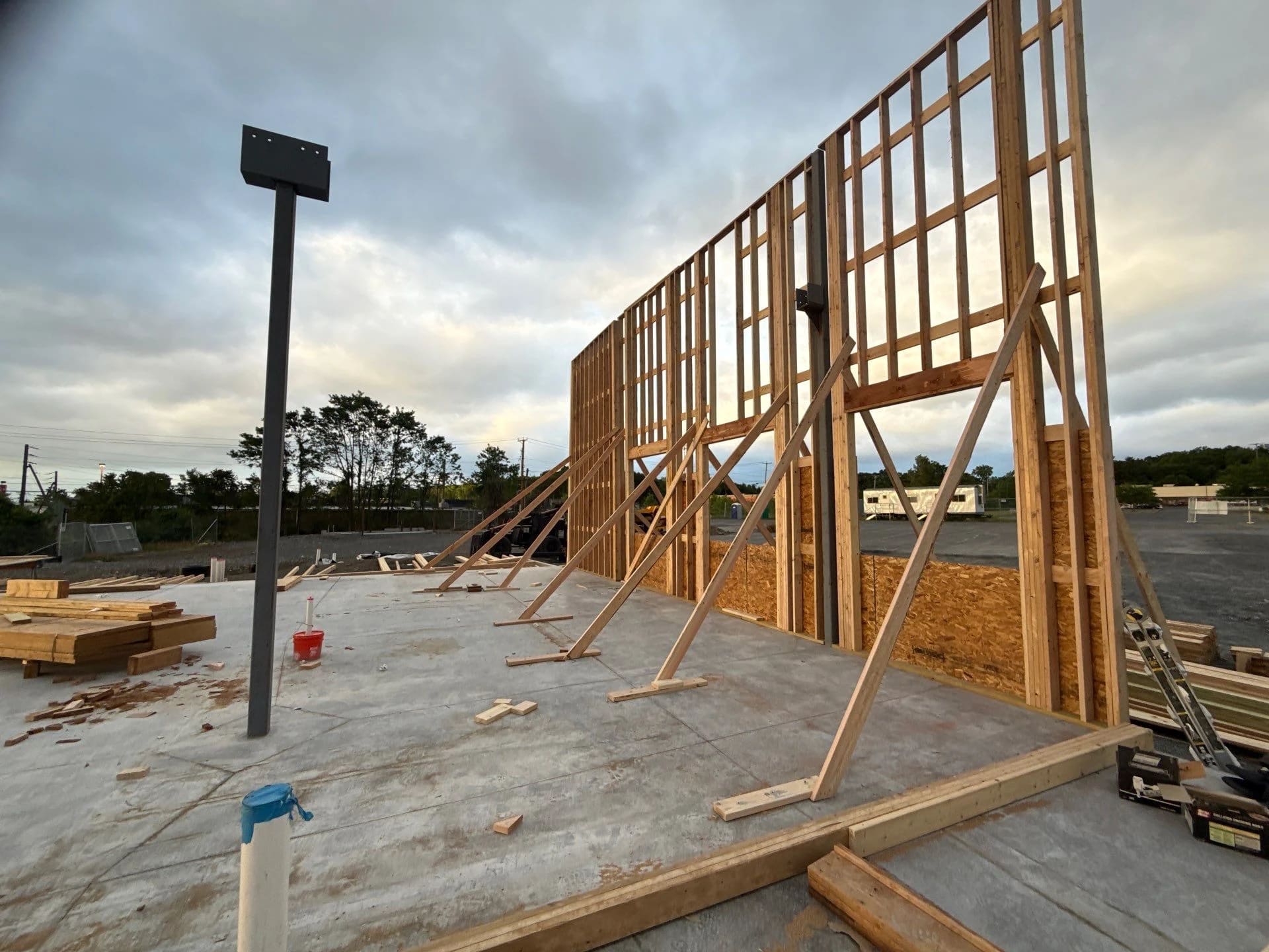 Exterior Wall framing.