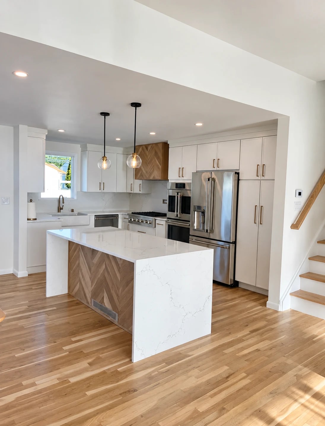 Finished open concept Kitchen
