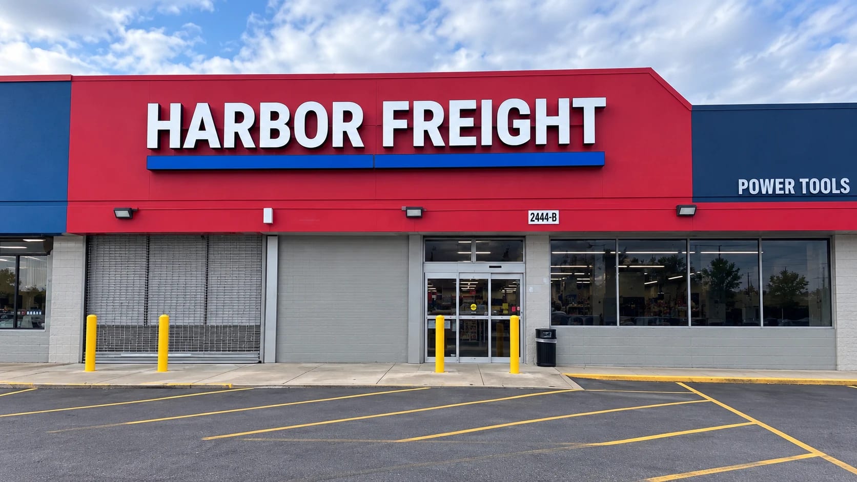 Refreshed Harbor Freight building exterior in the Bronx