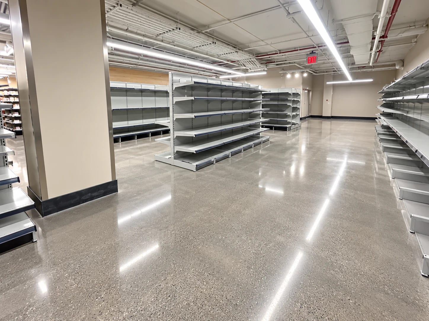Polished concrete at cellar
