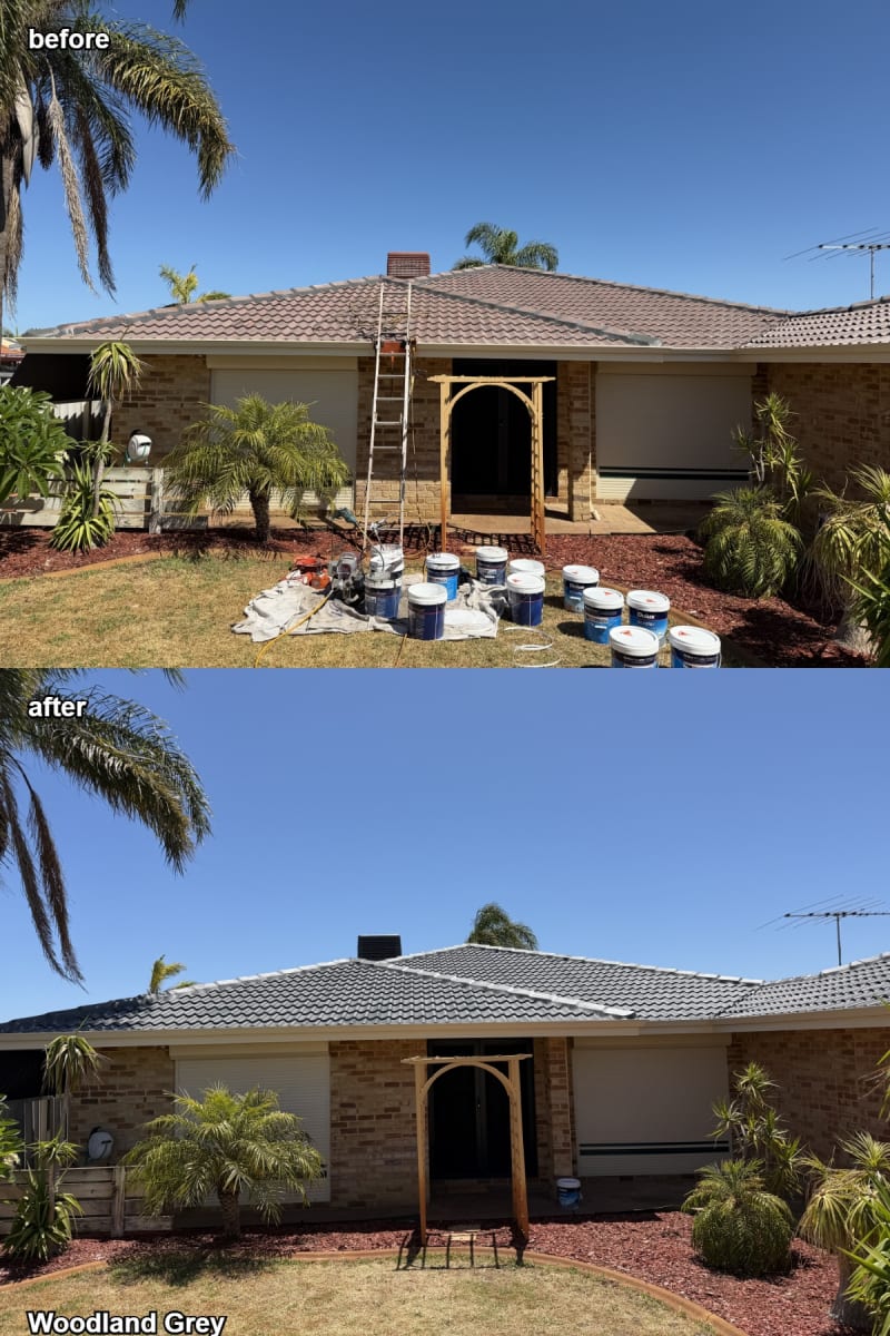 Completed roof restoration by Roof Restorers Perth