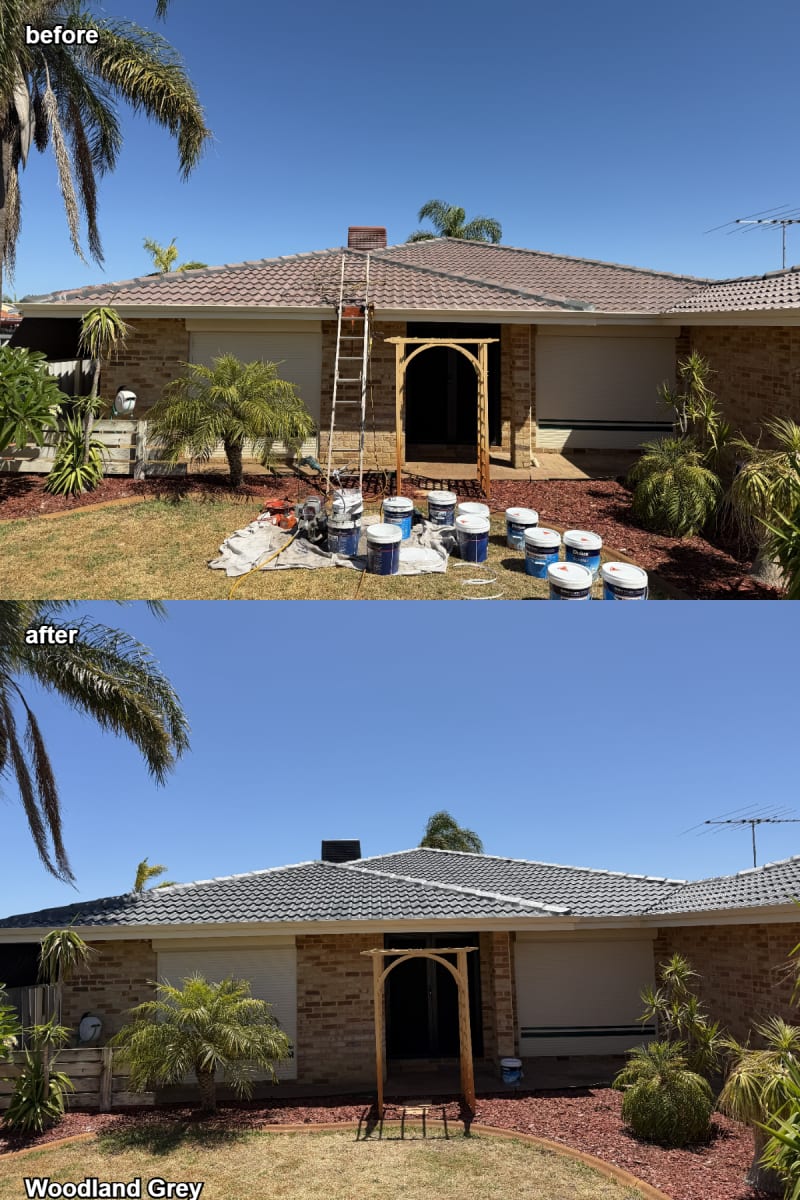 Completed roof restoration by Roof Restorers Perth