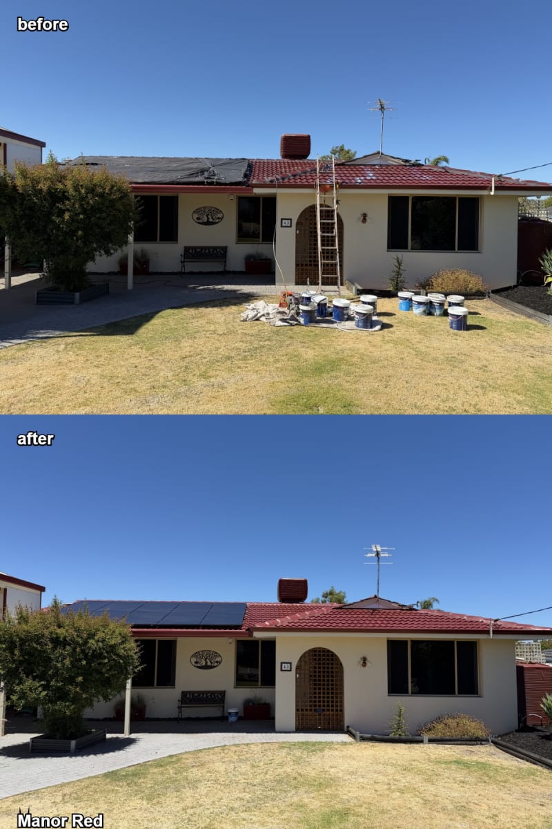 Completed roof restoration by Roof Restorers Perth