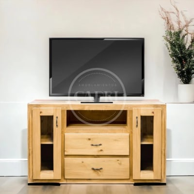Mesa De Tv Asia Con Cajones Y Puertas
