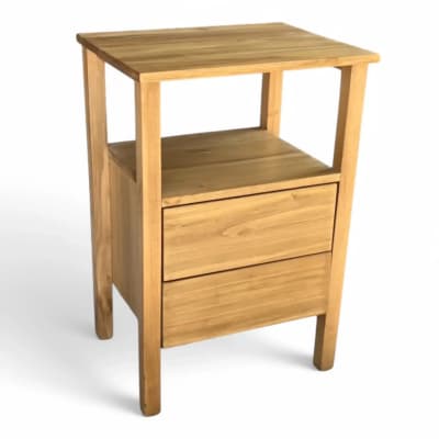 Mesa De Luz Con 2 Cajones C/ Hueco Alamo Nordica