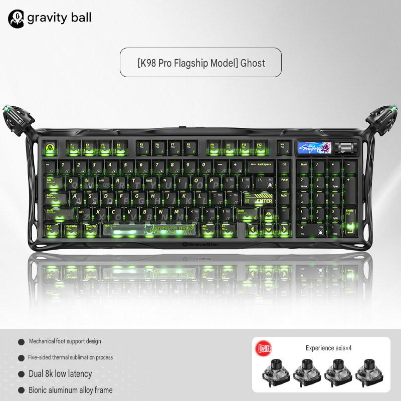 Bàn Phím Cơ Gravastar K98 Pro – Ghost Black