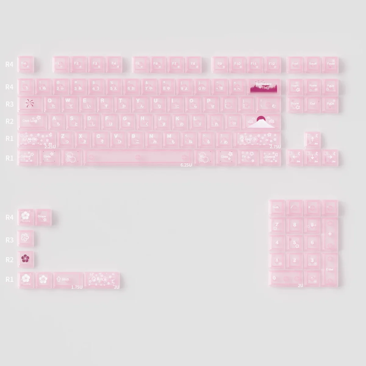 Keycap Mintcap Spring Xuyên Led Cherry PC