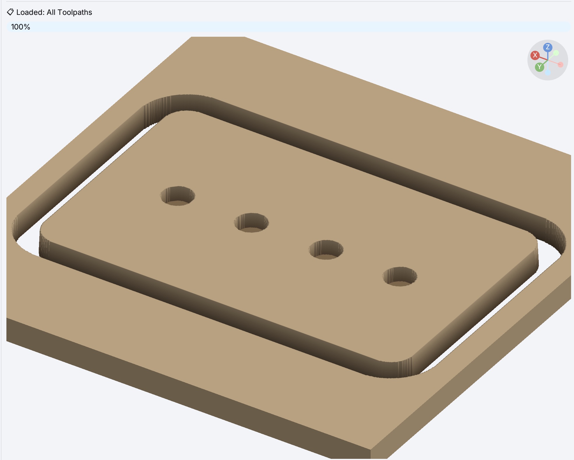 Material removal simulation for a CNC cut