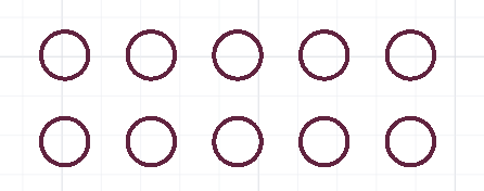 repeated circles in a grid array