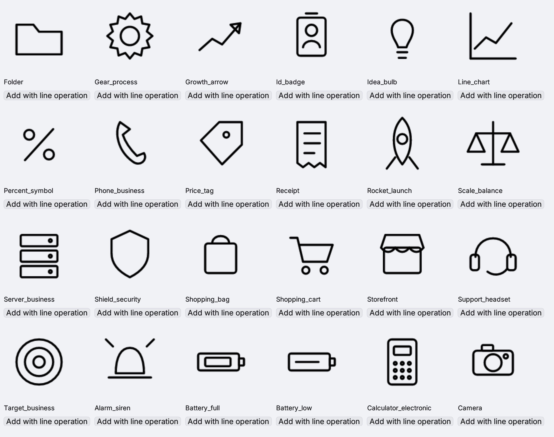 GPath built-in vector icon library