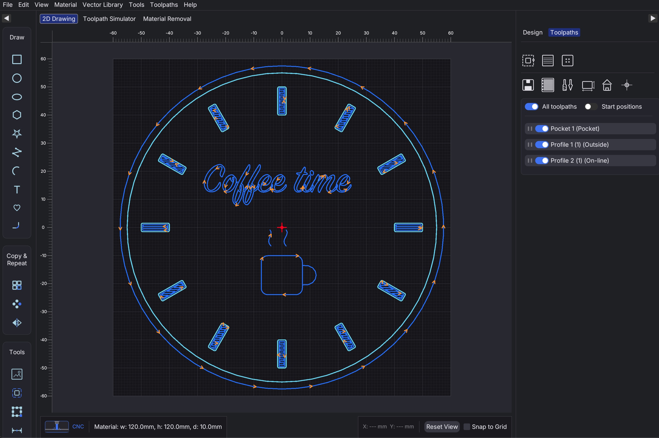 GPath design canvas in a home workshop setup