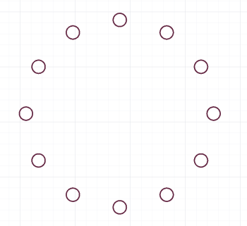 repeated circles in a circular array