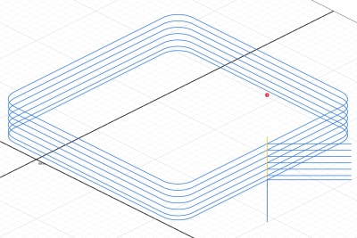 lead in and out at simulation with vertical plunge