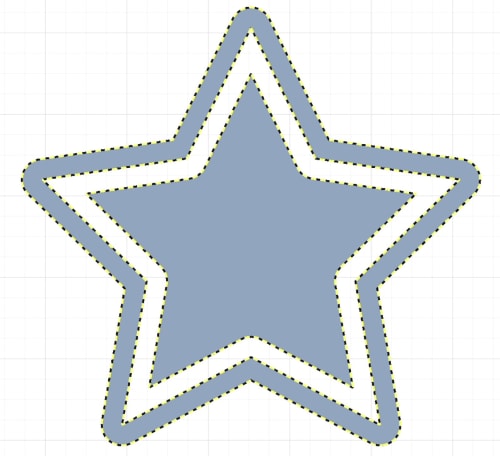 offset tool applied to star illustration offset tool applied to star illustration