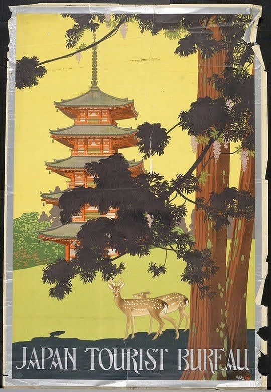 A 1916 poster from the Japan Tourist Bureau