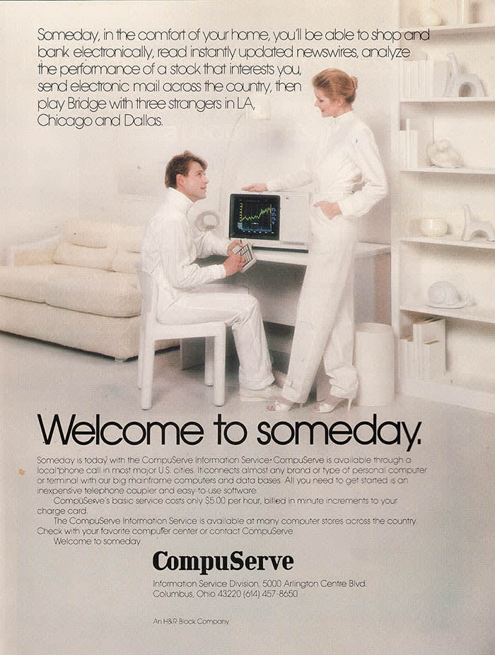 CompuServe welcome to someday advertisement.