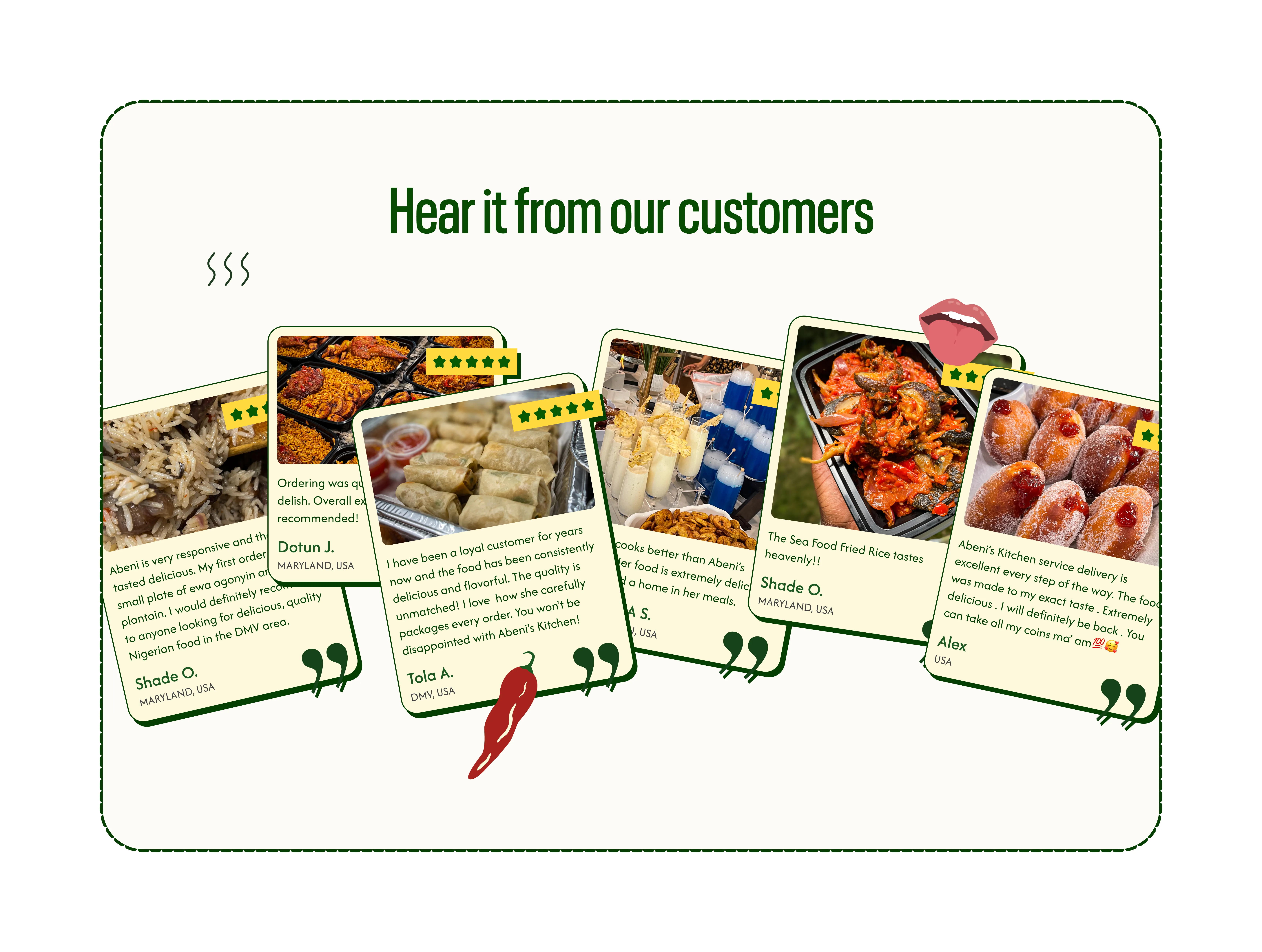 testimonial design