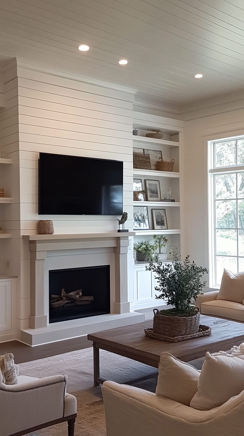 26 Stunning Shiplap Fireplace Ideas to Elevate Your Interior Design ...