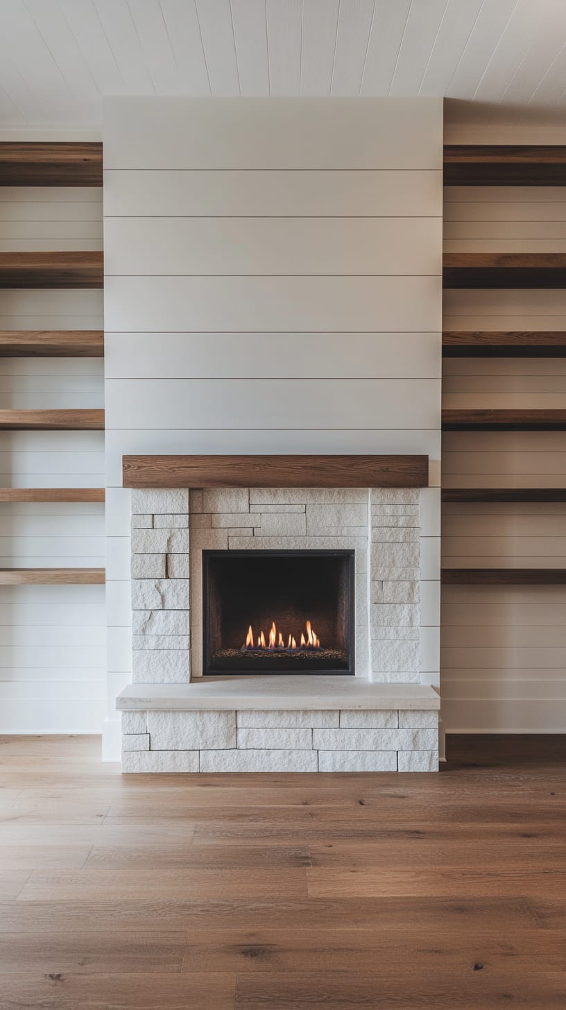 25 Stylish Shiplap Fireplace Ideas to Transform Your Living Space ...