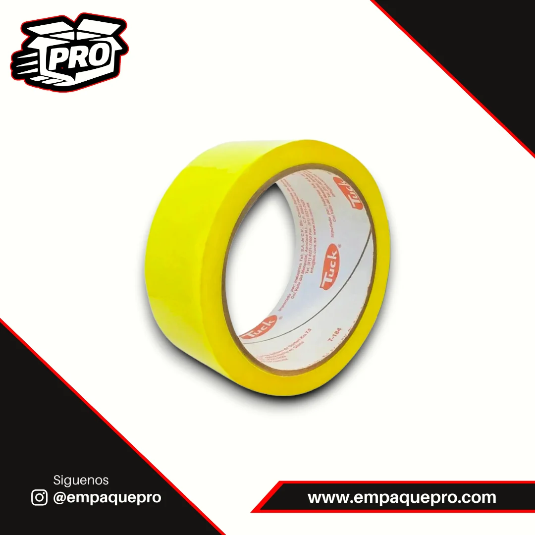 48 Mm X 100 M Cinta 184 Adhesiva Para Empaque Amarilla