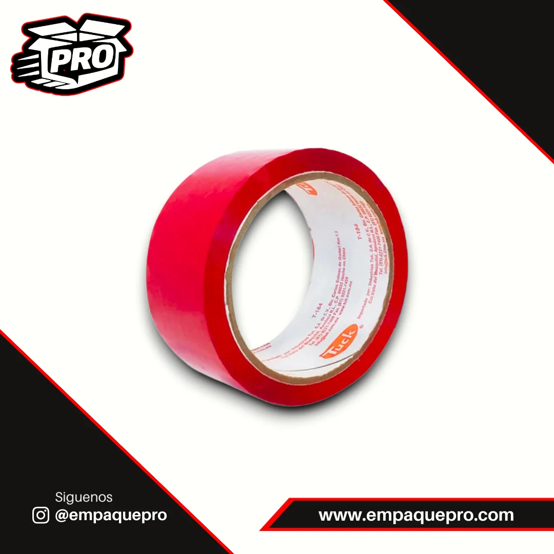 48 Mm X 150 M Cinta 184 Adhesiva Para Empaque Roja